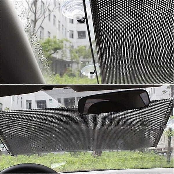 New Blackout Blinds with Suction Cups, Retractable Windshield Covers, Fast Delivery 2024 Black 45*125cm