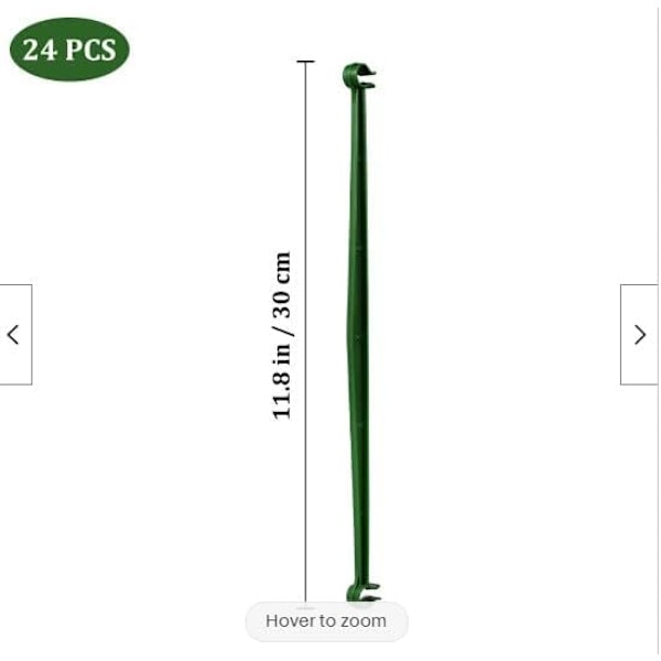 24-pack tomat- och gurkstöd, växtstöd, 30 cm trädgård, ZQKLA