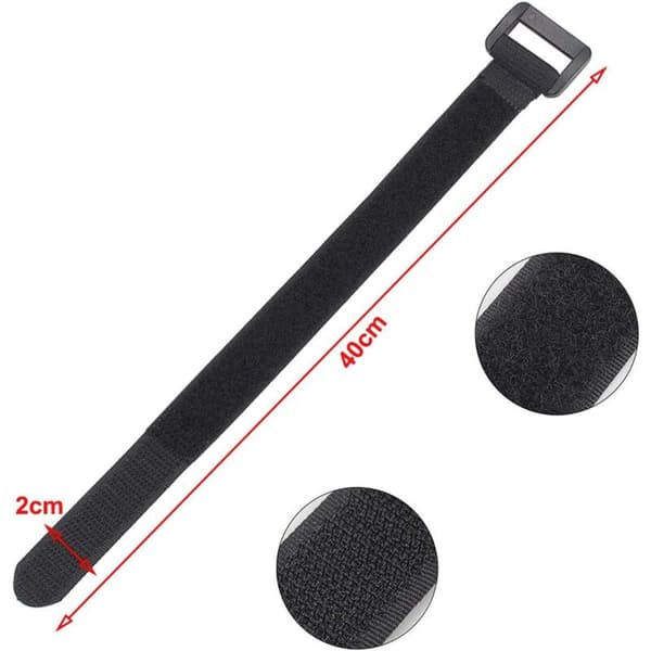 (30 st) 40 cm Black Cable Ties Reusable Cable Ties Hook Cable Ties and Inverted Curls Hook and Loop