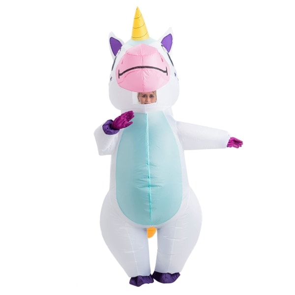 Creations Oppblåsbart Unicorn Kostyme Full Kropp Unicorn Luft Oppblåsbar Deluxe Halloween Kostyme - Voksen Størrelse 150-190 cm