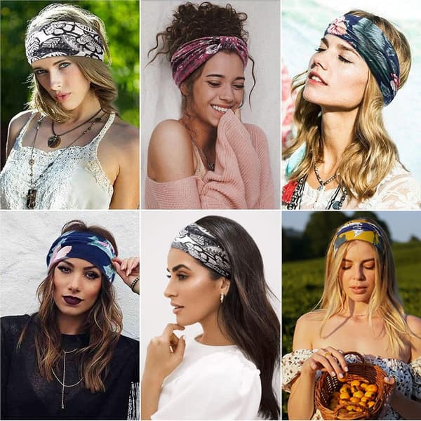 Pieces Headb&s - Elastisk Blød - Boho Headb&s - Hårbøjle - Dame Hårbøjler - Leopard Print Hårbøjler