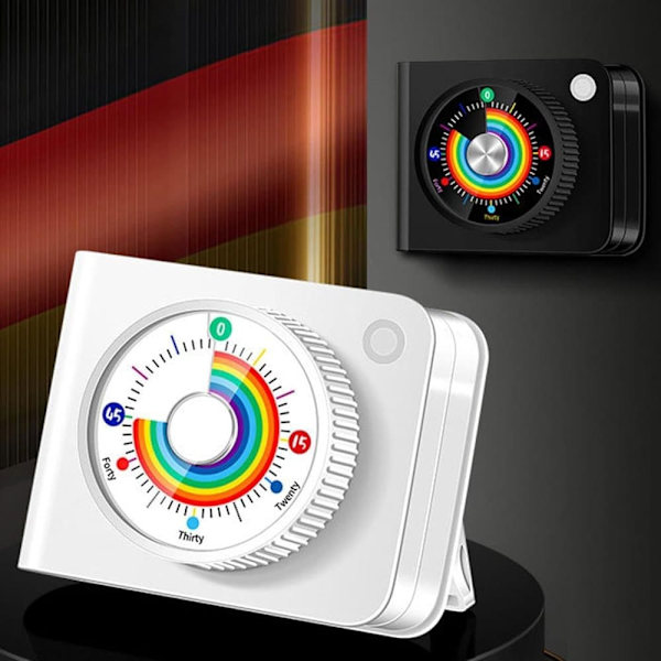 2-pack Visuell Timer 60 Minuter – Tyst Magnetisk LED-Timer för Matlagning, Träning och Studier_OF