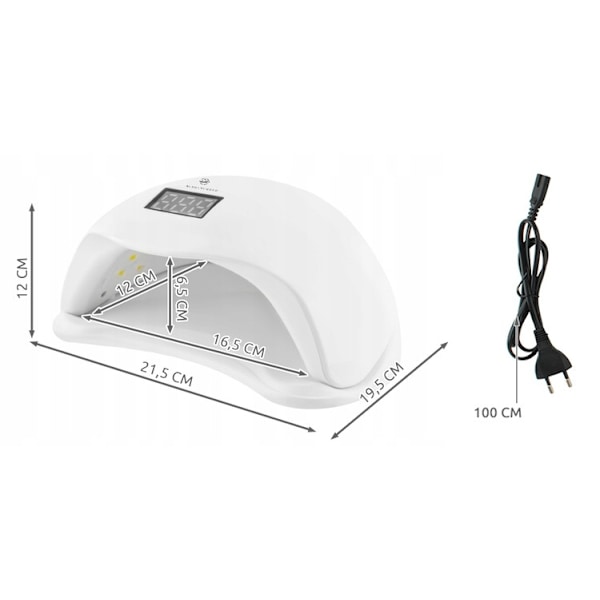 UV-lampe til gelpolish 48w med bevægelsessensor White Vit