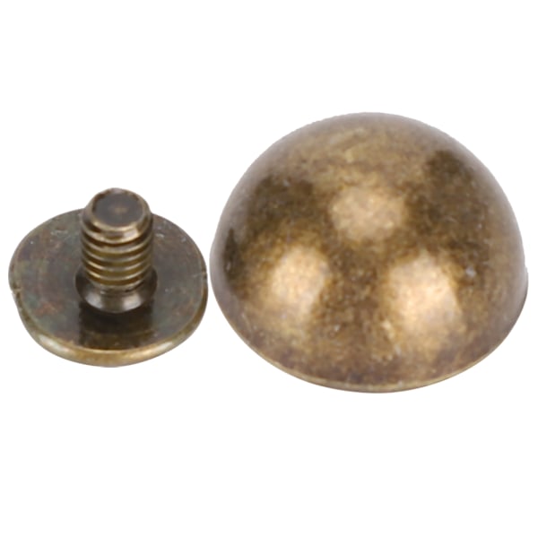Bronsfärgade kupolnitar - 30 set - 12MM - Läderdekoration 0.1