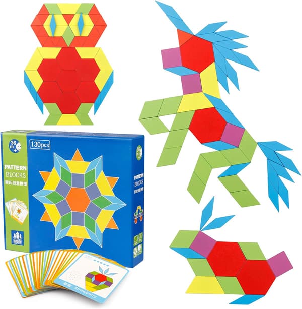 130 st Trämodellblock Set Geometrisk Formmanipulation Pussel