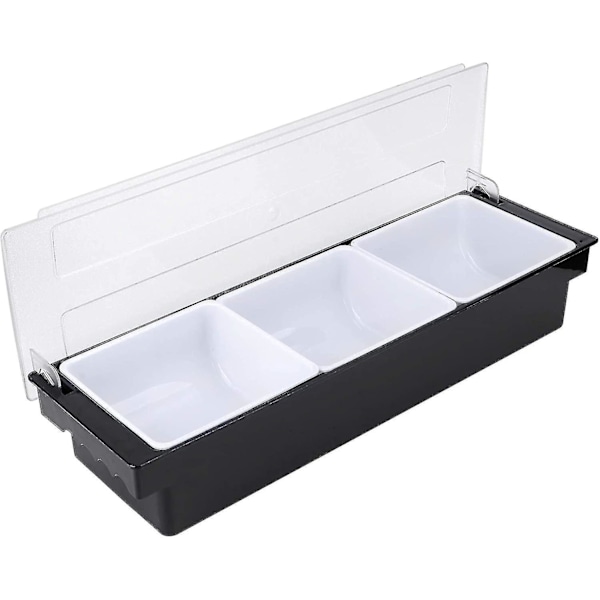 6-roms brett avtakbar toppingstasjon plast pizza ingredienser krydderdispenser gjenbrukbar SIZE 3