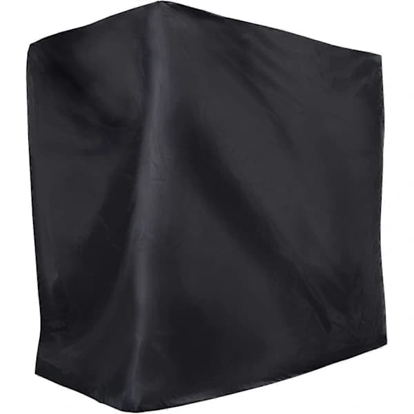Gasolgrillöverdrag med grillborste, polyetenbelagd polyester, för rektangulära utomhusgrillar, svart 68 x 68 x 72 cm