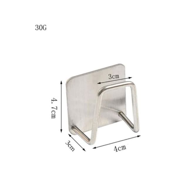Generic Kitchen Sponge Easy Step Self-Adhesive Sink Sponges Drying Rack Stainless Steel Storage Support Steel Accessories Professional Process