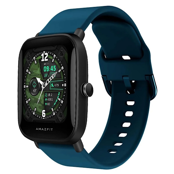 20mm 22mm Klokkearmbånd For Amazfit GTS 2/3/4 Mini Band GTR 2/3/4 42mm Silikon Armbånd For Amazfit Bip Band Tilbehør Bluis Bluis Bluish 22mm Watchband