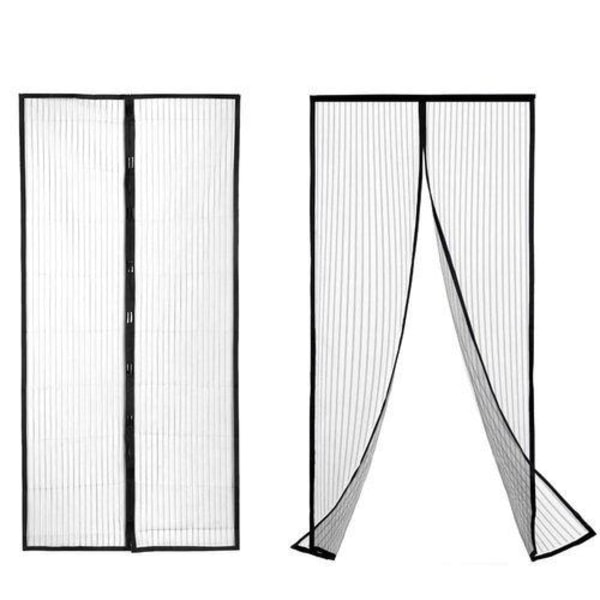 Hyönteisverkko-ovi 100x220 Hyönteissuoja Magneetti Hyttysverkko - Täydellinen black