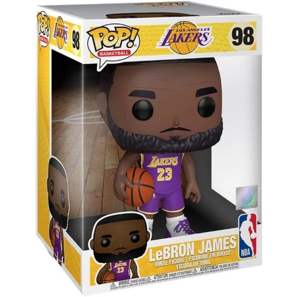 Funko POP NBA: Lakers - 10 cm Lebron James (lila tröja)