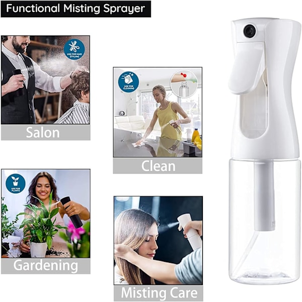 200 ml Hair Mist Bottle for Garden Plants and Skincare Transparent
