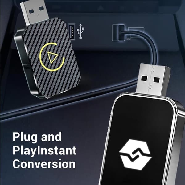 Trådlös CarPlay-adapter 2025, för CarPlay & Android Auto, Plug-and-Play_OF