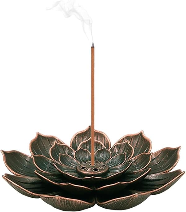 Lotus Røgelsesholder Messing Stick Røgelsesbrænder Kegle Røgelsesbrænder