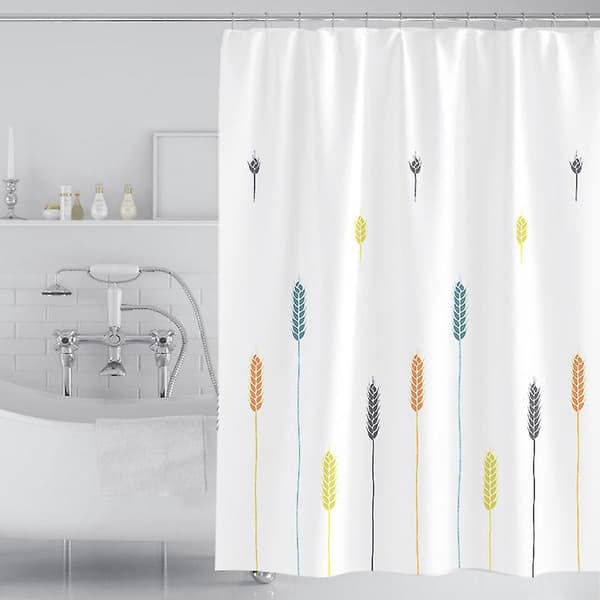Enkelt og smukt bruseforhæng, 200x180cm polyester, maskinvaskbart, badeforhæng til badeværelse