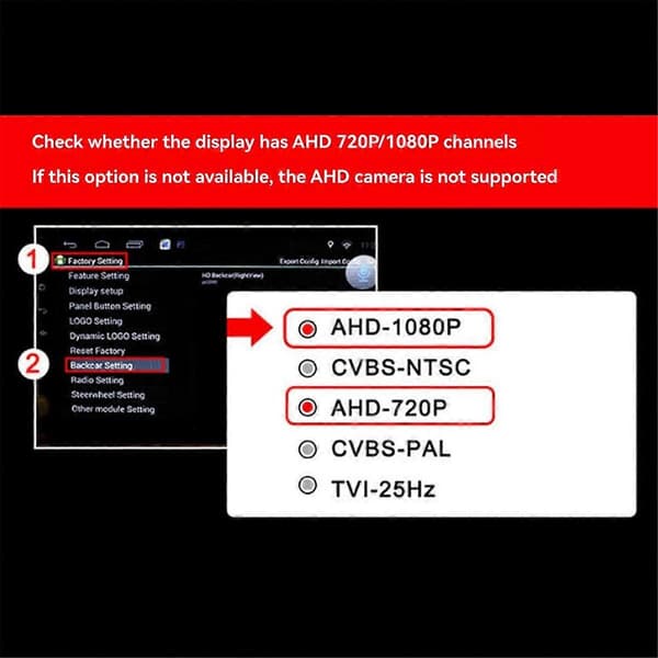 AHD 1080P Dynamisk Bakkamera med Trajektorlinjer