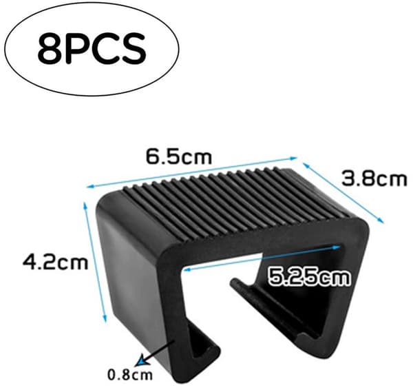8 stk. - Møbelklemmer - 6,5*3,8*4,2 cm - havemøbelclips