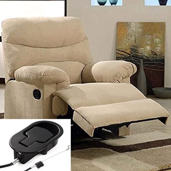 Recliner reservedeler - Universal Black Metal Pull Recliner