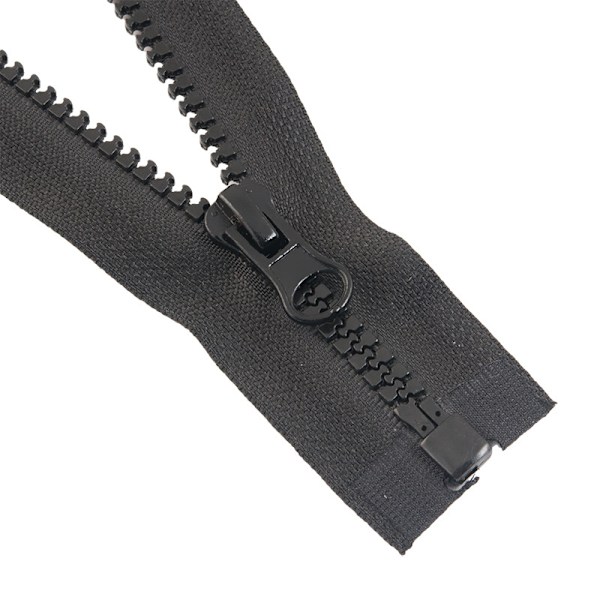 1 st svart dragkedja 75 cm delbar - svart
