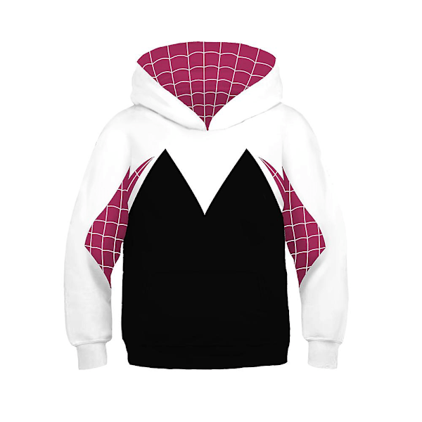 Spider-Man: Into The Spider-verse Hoodies Gwen Venom Spiderman Sweatshirt Cosplay Børn Drenge Piger Hættetrøje Trøje Toppe -a Gwen Gwen 8-11Years