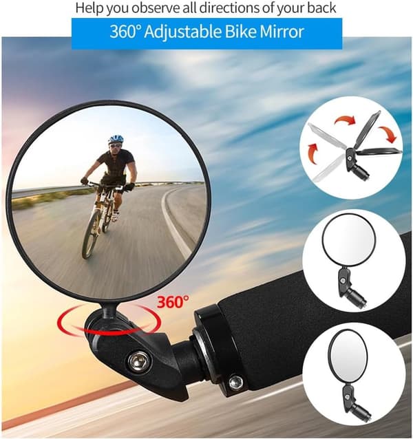 1 par - Cykelspeglar - cykelbackspeglar - cykelreflex - 360° roterbar