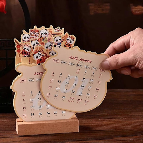 2025 Blomsterkalender til skrivebordet, 2025 Skrivebords kalender, 3D Lille Skrivebords kalender 2025 Cat Story