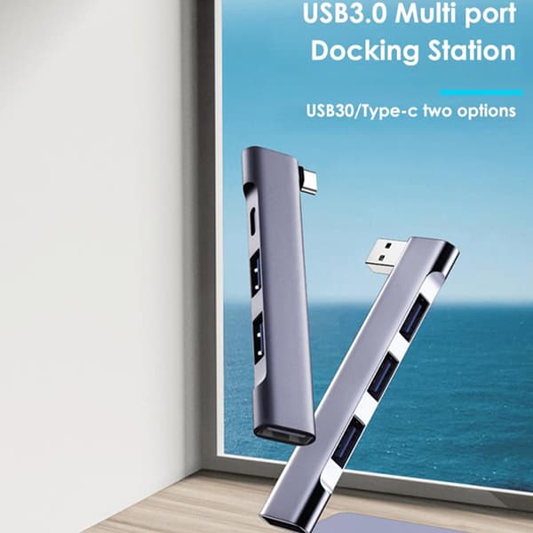 PD Höghastighets USB-C USB HUB Bred Användning USB3.0 5Gbps Portabel Typ USB3.0
