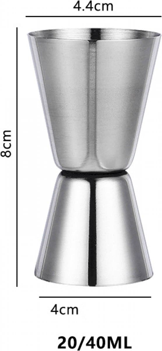 Målebæger - Jigger til cocktails - 3 stk. - Rustfrit stål - 15 ml / 30 ml - 20 / 40 ML