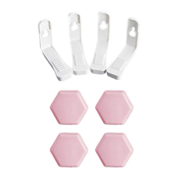 4 st Lakanhållare Hög Hårdhet Praktiska Halkfria Lakanfästen Täcke Fäste C Rosa Pink L
