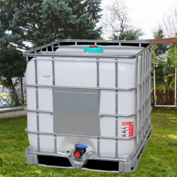 IBC Tank Ventiladapter DN40 62 mm Polyethylen Flowkontrolhane til Regnvandstanke Reservoirer Hvid Blå
