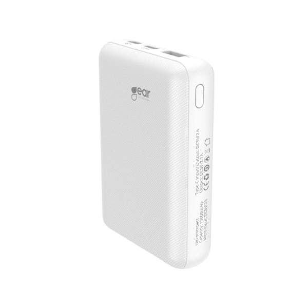 GEAR 10000 mAh Powerbank Ultrakompakt Vit