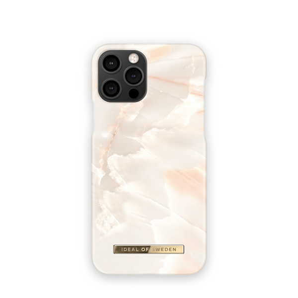 Trykt iPhone 12/12P Cover - Rose Pearl Marbl 44