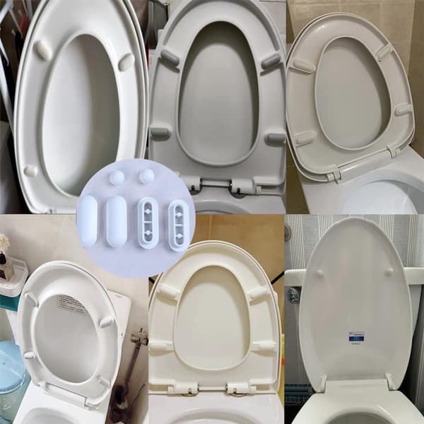 12 stk. - Toalettsete Buffer Pads Kit - Bidet Lokk Tilbehør - Trykk - Inn Erstatningsbuffer Spacer