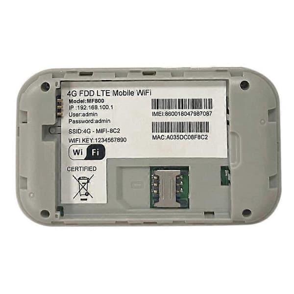 MF800 4G Version Bærbar MIFI Pocket WIFI Kort Router 150Mbps