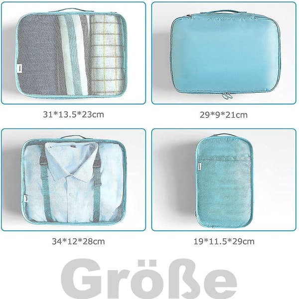 Organizer, Packningskuber, Klädpåsar, Skopåsar, Organizer, Packkuber, Kosmetika, Organizer, Packningspåsar för Billybath (8 - Perfekt