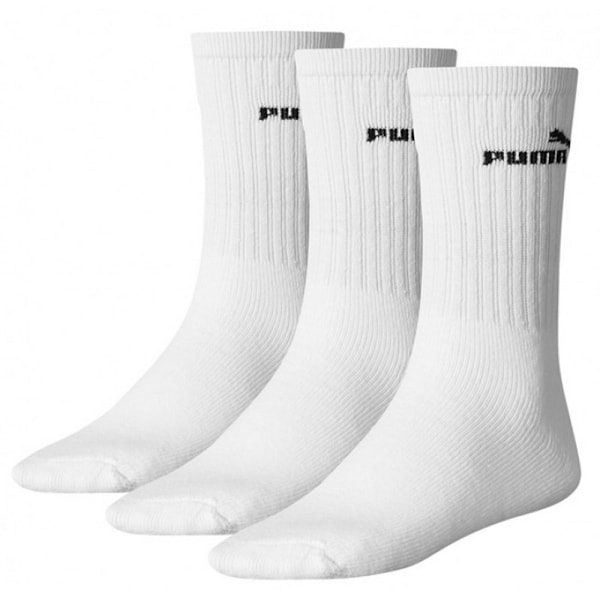 Puma Unisex Crew -sukat (3 paria) 6 -8 Vit White White 6 UK-8 UK
