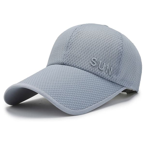Pustende netting sommer baseballcaps grå