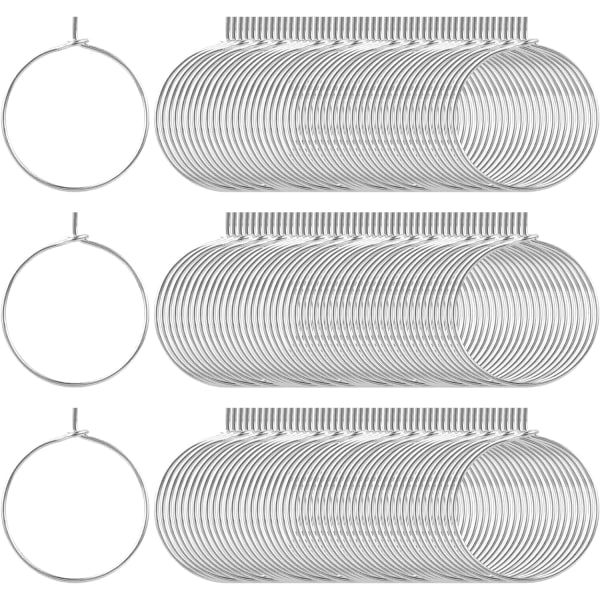 100 stycken örhängen för smyckenstillverkning, öronvinglas Hypoallergena rostfritt stålbåge örhängestift Gör-det-själv-örhängetrådar (20 mm)