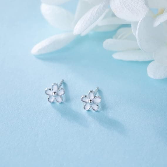 925 Sterling Sølv Blommor Øreringe til Kvinder Små Øreringe Daisy Øreringe Små Øreringe