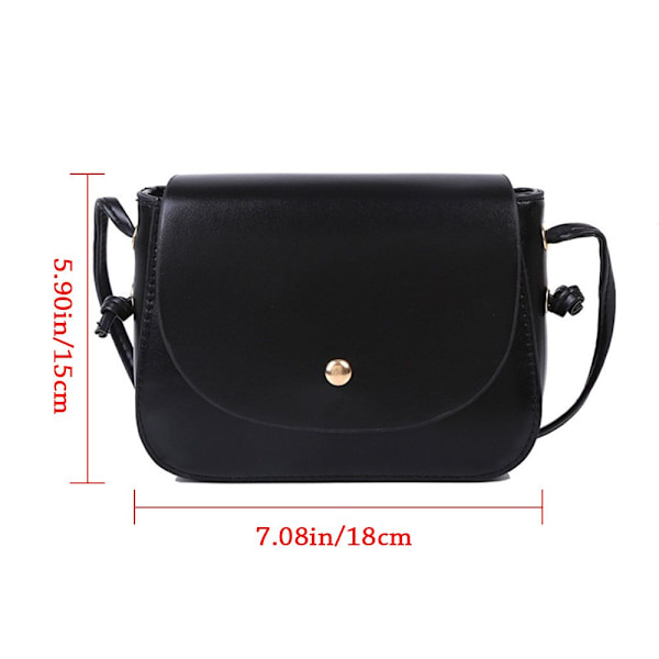 Kvinder Simple Ensfarvede Crossbody-tasker sort black