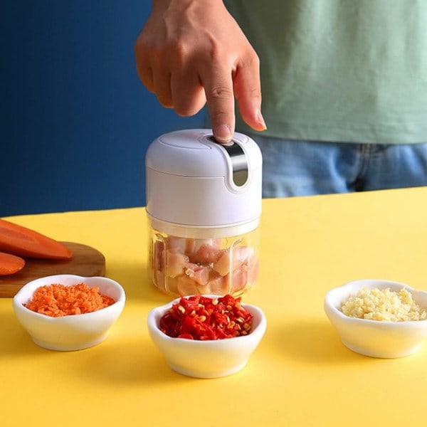 Sähköinen valkosipulileikkuri, Mini Ruokasilppuri, USB-lataus Mini Kannettava