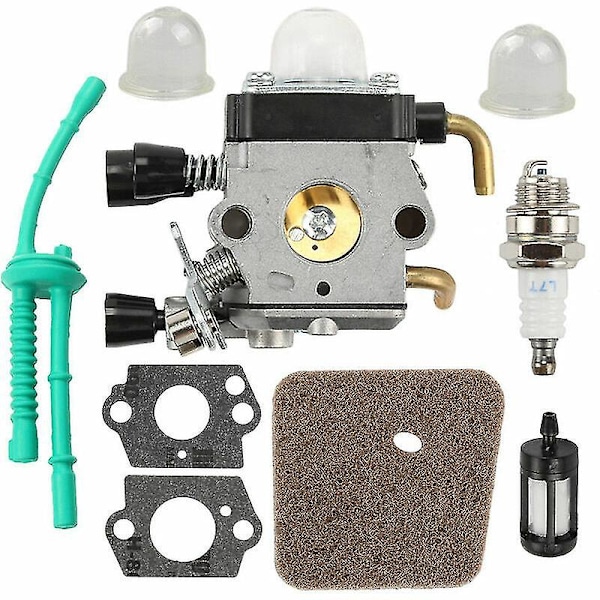 Carburetor with Gaskets, Air Filter, Fuel Line, Spark Plug - Kit for Stihl Fs38 Fs45 Fs46 Fs55 Km55 Fs85{EE}