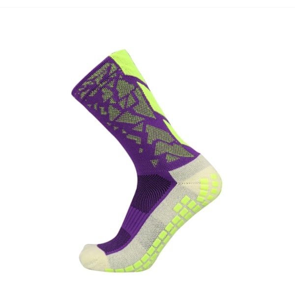 Pilkkukuvioiset liukumattomat ammattimaiset urheilusukat juoksusukat hengittävät maraton liukumattomat puolipitkät urheilusukat hikeä imevät painatus Purpl Purple One Size