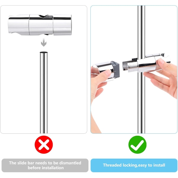 Brusehovedholder, Brusehovedholder, ABS Krom Design Håndbruser