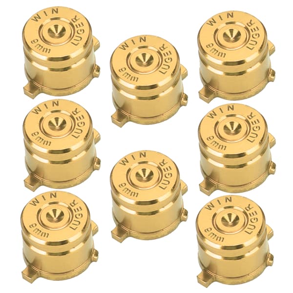 2 sett aluminiumslegering funksjonsassistent knapp kontroller erstatningsdeler passer for PS4Gold 0.7
