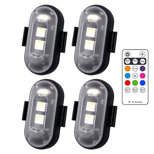 8 Farger LED Strobelys Flylys 4 stk 4 stk 4Pcs