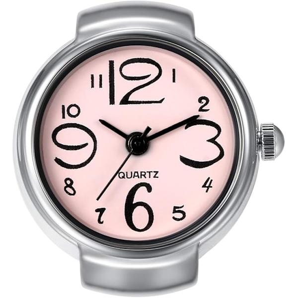 Sormuskello Creative Elastic Round Quartz Sormuskellot, Ystävänpäiväksi unisex pink