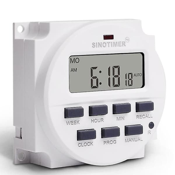 15,98 tommer LCD Digital Timer 12V DC 7 Programmerbar Timer TM618N-4[HK]