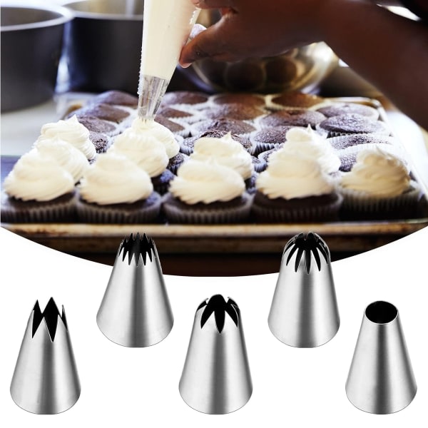 Kakor Dekoration Set Munstycken Tips Piping Kit för bakverk Cupcakes