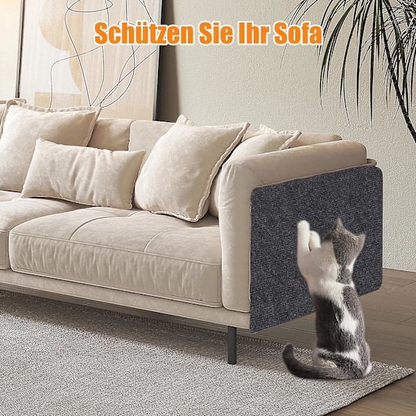 Scratch Mat for Cats, Self-Adhesive Replacement Pads for Cat Tree, DIY Cuttable Scratch Mat for Cats